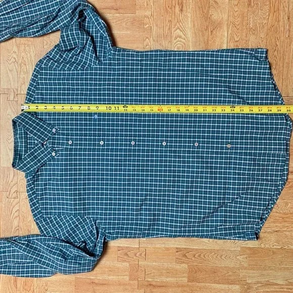 Southern Tide Shirt Green Mens Medium Plaid/Check Long Sleeve Button Down - Picture 11 of 14